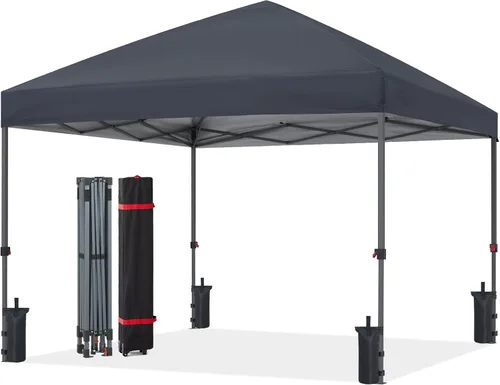 Miniatura 61 de ABCCANOPY Tienda de campaña desplegable de 10 x 10, refugio instantáneo de fácil instalación con bolsa con ruedas, toldo resistente al aire libre