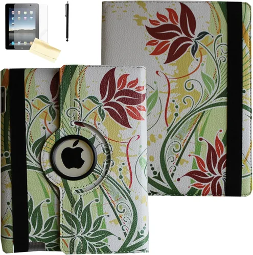 Miniatura 10 de Funda iPad 2, Funda iPad 3, Funda iPad 4, JYtrend (R) Soporte Rotatorio cierre magnético auto encendido/ apagado para iPad 2/3/4 A1395 A1396 A1397