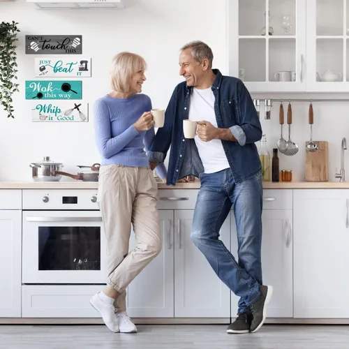 Miniatura 3 de 4 letreros de madera para colgar en la pared de la casa de campo, con reglas de cocina, decoración rústica de pared para casa de campo