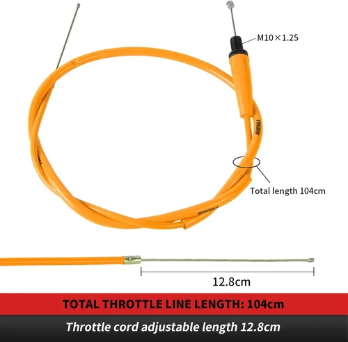 Miniatura 2 de NIBBI Empuñadura de acelerador giratorio, empuñaduras para bicicleta de tierra con cable de acelerador y empuñadura de manillar para bicicleta pit