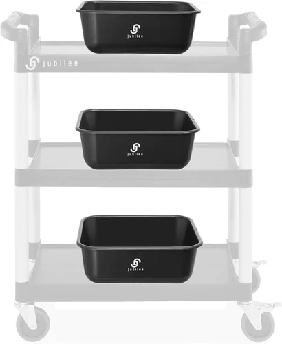 Miniatura 4 de Jubilee Paquete de 4 Contenedores de Almacenamiento de Plástico, Bandeja Utilitaria - Caja Comercial Resistente para Lavavajillas para Organización