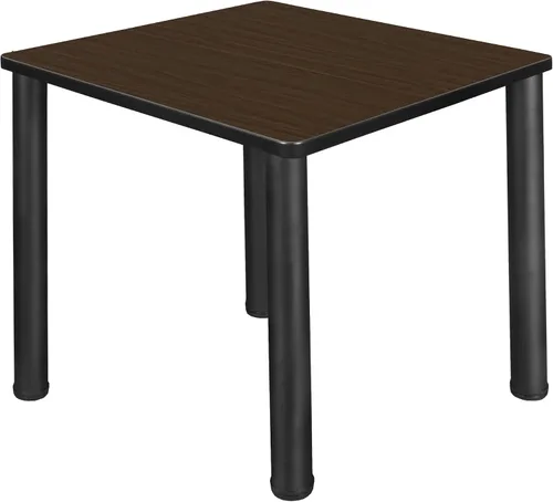Miniatura 8 de Regency Kee - Mesa cuadrada pequeña para sala de descanso de 30 pulgadas, parte superior de cerezo, patas negras