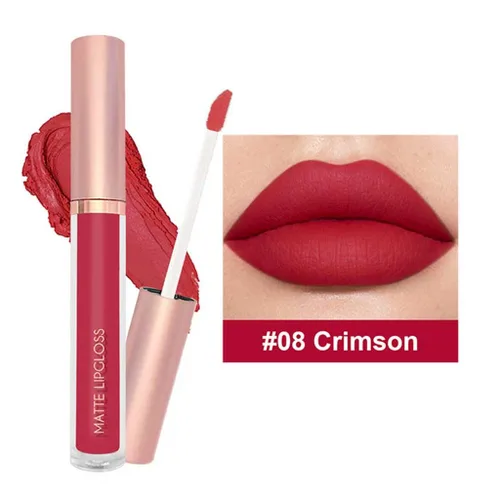 Miniatura 4 de BestLand Juego de 3 lápices labiales líquidos rojos atrevidos, seductores, brillo de labios mate de larga duración, impermeable, alto pigmento a