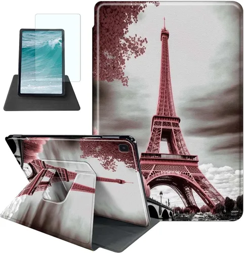 Miniatura 11 de Rossy Funda para Samsung Galaxy Tab A7 Lite de 8.7 pulgadas 2021 (SM-T220/T225/T227) + protector de pantalla giratorio de 360 grados con soporte