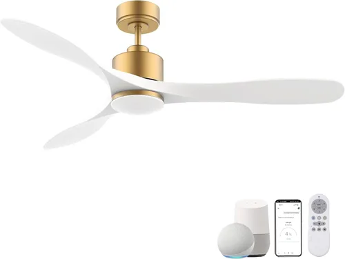 Miniatura 11 de cumilo Ventiladores de techo inteligentes de 52 pulgadas con luz y control remoto, luces LED regulables, motor de CC silencioso, control a través