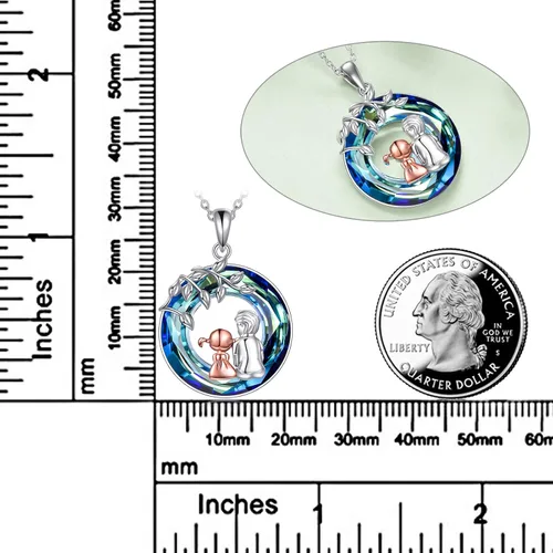 Miniatura 3 de CRMAD Regalos para hermanas de hermano para hermana, collar de plata de ley, joyería para regalos de cumpleaños y Navidad