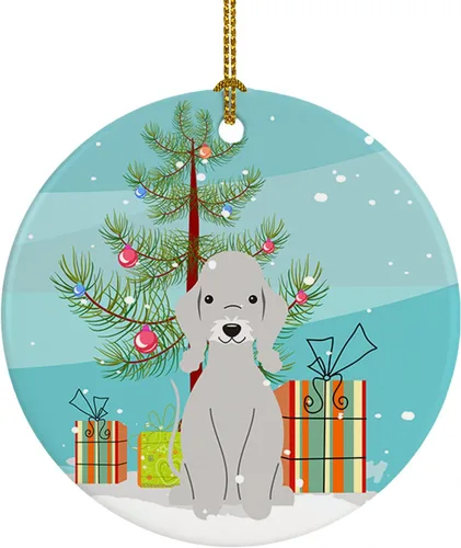 Miniatura 97 de Caroline's Treasures Adorno de cerámica para árbol de Navidad, Laika Spitz de Siberia Occidental, decoración colgante para árbol de Navidad