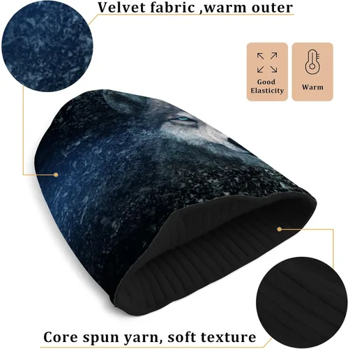 Miniatura 3 de ALAZA Gorro de invierno reversible para mujer y hombre, gorro de punto de calavera reversible