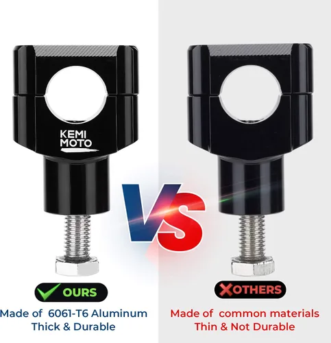 Miniatura 4 de KEMIMOTO Elevadores de manillar de motocicleta de 1 pulgada, elevadores de motocicleta de aleación de aluminio, compatibles con Sportster Softail