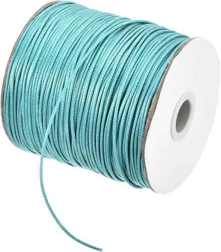 Miniatura 27 de MECCANIXITY Cordón encerado de poliéster encerado de 0.031 in, cuerda de cera de 175 yardas para hacer pulseras, collares, cuentas, joyería y Caqui