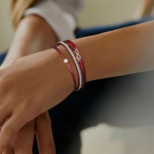 Miniatura 4 de KunBead Pulsera de cuero infinito para mujer, hecha a mano, trenzada, bohemia, multicapa, pulsera de pulsera para cumpleaños
