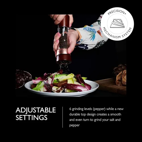 Miniatura 4 de Cole & Mason Derwent Molinillo de Pimienta - Molinillo de Pimienta Gourmet de Precisión - Herramientas Recargables para Condimentos y Especias - Oro
