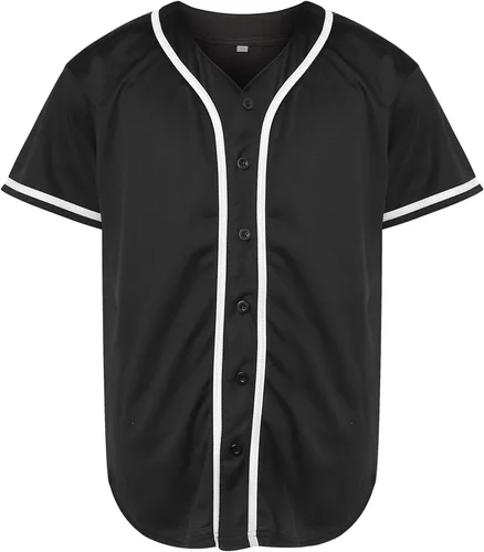 Miniatura 3 de Phoneutrix Camisetas Jersey de Béisbol Hip Hop Hipster Lisas en Blanco con Botones Uniformes Deportivos para Hombres y Mujeres Jersey