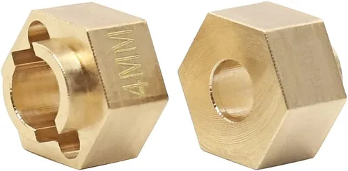 Miniatura 4 de Juego de adaptadores de extensores de cubo hexagonal de rueda de latón para 1/18 TRX4M piezas de actualización RC Crawler Car