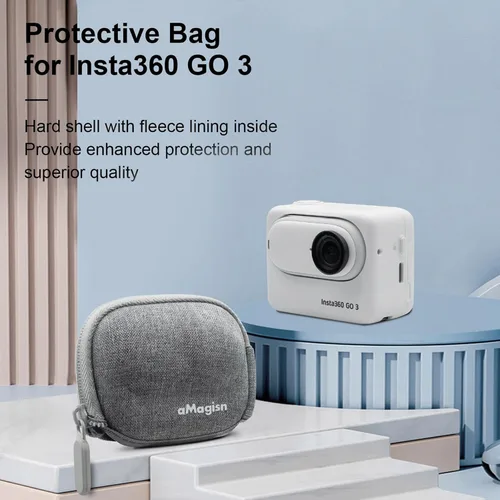 Miniatura 7 de Bolsa de almacenamiento portátil Bolsa de transporte para Insta360 GO 3 Cámara y Acción Pod Mini Funda Protectora Shell Box Skin