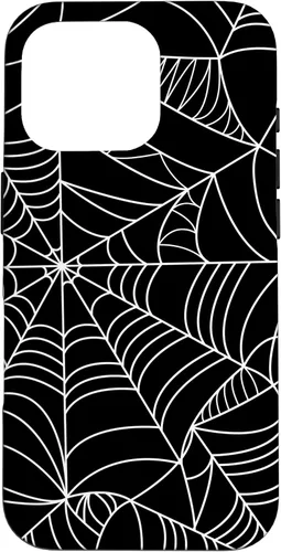 Miniatura 19 de iPhone 12 Mini Spider Web Halloween patrón espeluznante en caso negro