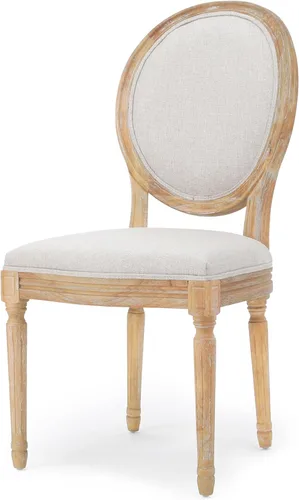 Miniatura 7 de Christopher Knight Home Phinnaeus Silla de comedor de tela beige de poliéster (juego de 2), juego de 2 piezas