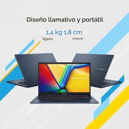 Miniatura 8 de ASUS 2023 Vivobook 14 Laptop, pantalla FHD de 14” (1920 x 1080), CPU Intel Core i5-1235U, gráficos Intel Iris Xᵉ, 8 GB de RAM, SSD de 256 GB