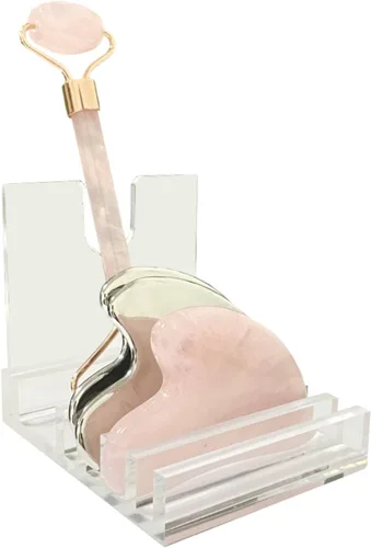 YeeBeny Gua Sha y soporte de rodillo facial, soporte de herramientas facial acrílico, organizador de cuidado de la piel, contenedor de