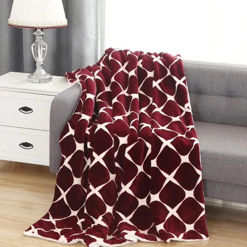 Miniatura 16 de Elegant Comfort Manta de Sofá Reversible de Sherpa Sólida, Manta para Todas las Estaciones - Súper Suave, Acogedora y Afelpada - Manta Decorativa
