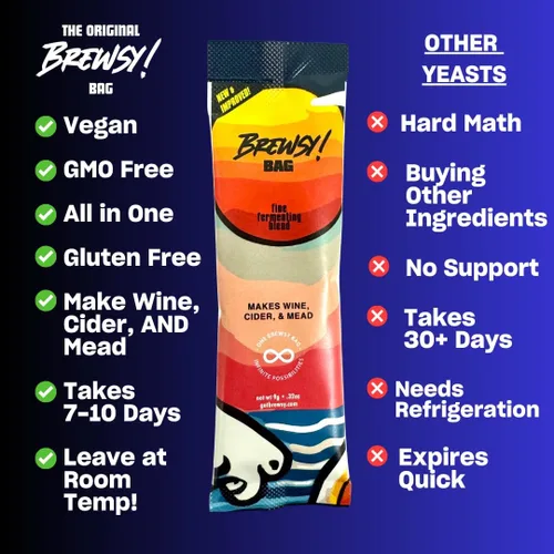 Miniatura 4 de Kit de inicio Brewsy para elaboración de sidra - Kit de sidra personalizado - 4 botellas en 9 días - Usa cualquier jugo para hacer sidra Cidra
