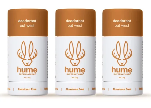 Hume Supernatural Desodorante sin aluminio para mujeres y hombres - Probiótico y a base de plantas, de larga duración, absorbe la humedad - Limpio y