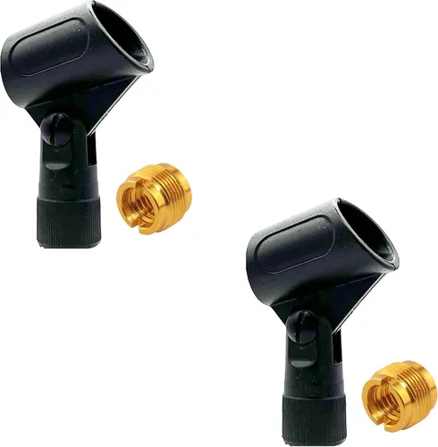Miniatura 10 de 5 Core Microphone Mic Clip Holder for Mic Stand Universal Adjustable with 5/8" Male to 3/8" Female Screw Adapter Suitable for Handheld Microphones