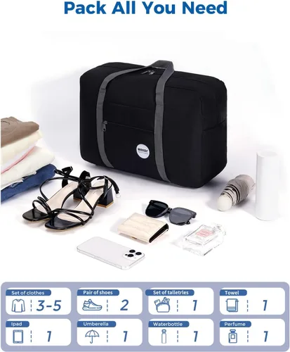 Miniatura 5 de WANDF Bolsa de viaje para artículos personales de Spirit Airlines de 18 x 14 x 8 pulgadas, bolsa de viaje debajo del asiento, equipaje de mano