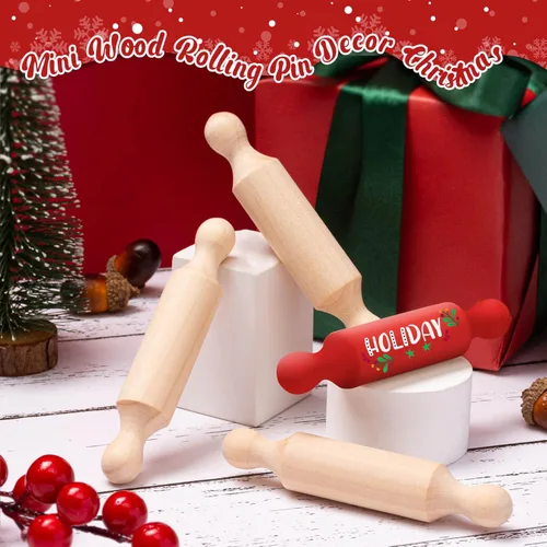 Miniatura 2 de 45 rodillos de madera para cocina larga para hornear masa pequeña para niños, pasta de fondant, pizza, manualidades y juego imaginativo