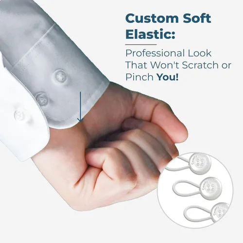 Miniatura 4 de Comfy Clothiers 3-Pack Collar Extenders for Men - Button Expanders for Shirts