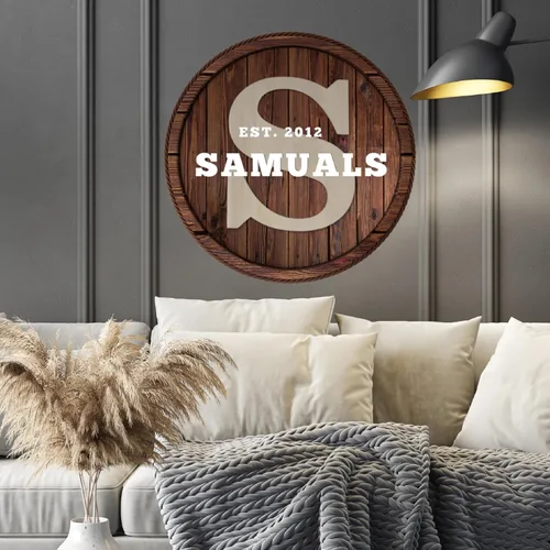 Miniatura 2 de Letras de madera para colgar en la pared de 15 pulgadas B Times New Roman Font, decoración de madera DIY Shape Letter, encantador cuarto de bebé sin