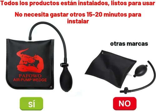 Miniatura 7 de Bomba de bolsa de cuña de aire de grado comercial mejorada de 3 piezas, kit de nivelación profesional y herramienta de alineación, bolsa de calce