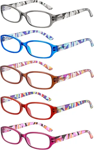 JOLISU 5-Pack Reading Glasses for Women - Readers for Women, Spring Hinges, Sturdy and Durable, Blue Light Protection Multicolor-1