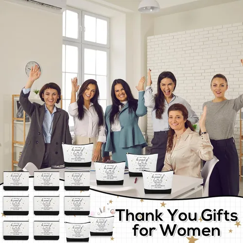 Miniatura 7 de Roowest 20 unidades de regalos de agradecimiento a los empleados a granel – Bolsas de cosméticos para mujeres, bolsa de maquillaje para la semana