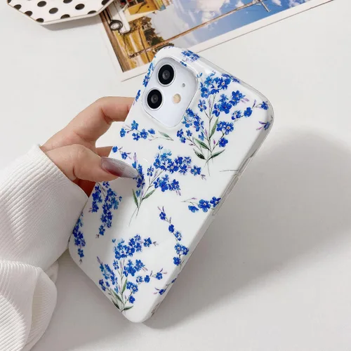 Miniatura 4 de J.west Funda floral para iPhone 11 de 6.1 pulgadas, diseño de patrón de flores de TPU suave, parachoques a prueba de golpes para mujeres y niñas