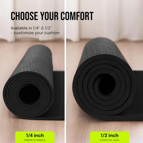 Miniatura 3 de Gogokiwi Extra Wide Yoga Mat for Men Women (72"L x 36"W) Non Slip Fitness & Exercise Mat with Alignment Marks for Yoga, Pilates, Floor Workouts