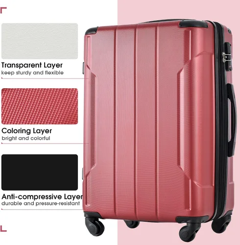 Miniatura 3 de Merax Maleta giratoria ligera expandible de 3 piezas con protectores de esquina
