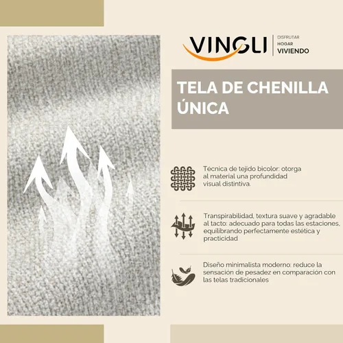Miniatura 5 de VINGLI Sofá seccional en forma de U de 110' con dos chaise, sofá pequeño asequible con 4 asientos, sofás cómodos de tela chenille para sala