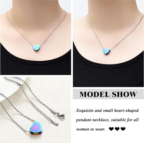 Miniatura 113 de constantlife Joyería de cremación para cenizas – Colgante de corazón conmemorativo collar de urna conmemorativa soporte para cenizas de acero