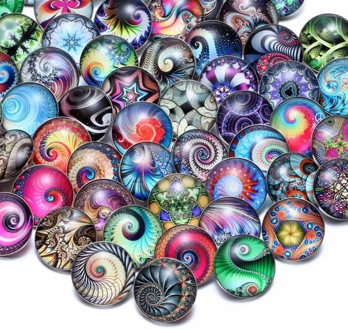 50 dijes de joyería a presión de 0.71 pulgadas intercambiables, dijes a presión para pulseras de joyería a presión, botones a presión de cristal,