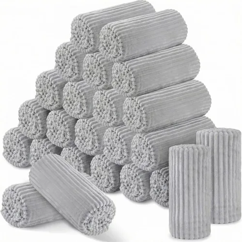 Miniatura 24 de Buryeah 6 Piezas Manta de Franela a Granel 50 x 60 pulgadas Manta para Pijamadas Boda al Aire Libre Manta Ligera, Certificado Oeko-tex Standard 100