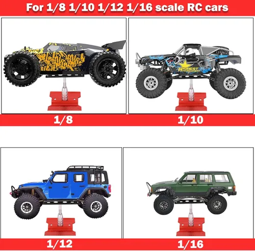 Miniatura 4 de Soporte de Trabajo para Reparación de Autos RC Kit de 532 Piezas de Tornillos de Reparación RC Estación de Reparación con Rotación de 360 Grados Rojo