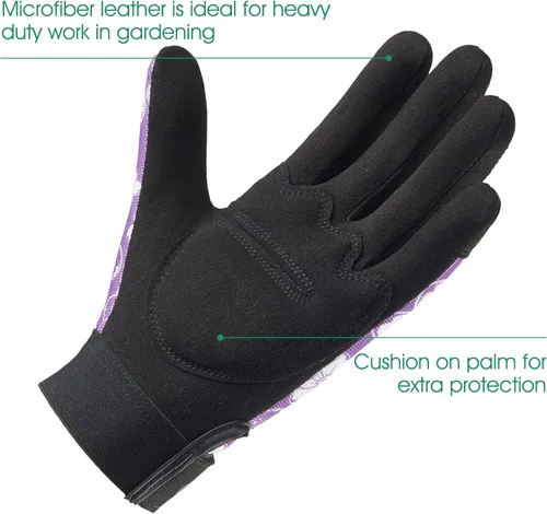 Miniatura 3 de COOLJOB Guantes medianos de trabajo de jardinería para mujeres y damas, a prueba de espinas para poda de rosas, manejo de cactus, plantación