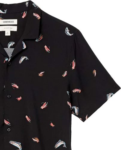 Miniatura 7 de Goodthreads Camisa hawaiana de manga corta con cuello de campamento para hombre
