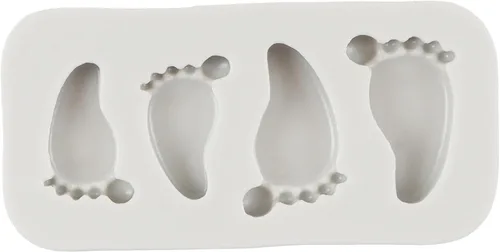 Miniatura 5 de Molde de silicona para pastel de bebé con temática de baby shower, moldes para pies de bebé para decoración de pastel de cumpleaños de bebé, Estilo a