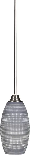 Miniatura 182 de Toltec Lighting Paramount - Mini colgante de 1 luz en acabado negro mate con cristal de arte perla de 7 pulgadas y estilo negro