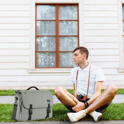 Miniatura 62 de MATEIN Bolsa tipo mensajero para hombres, mochila escolar para adolescentes, ligera de 17.3 pulgadas, maletín para laptop grande, bolsa cruzada