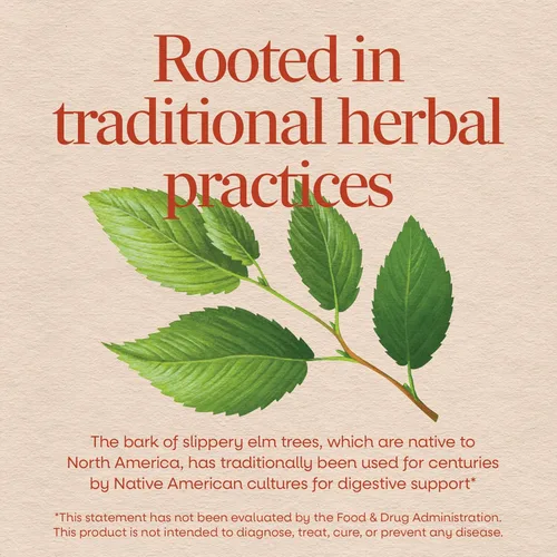 Miniatura 3 de Nature's Way Corteza de olmo resbaladizo, soporte tradicional para calmar el tracto gastrointestinal*, cápsulas veganas de olmo resbaladizo, 100