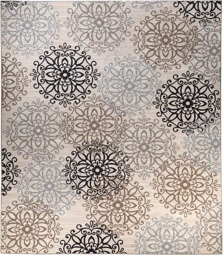 Miniatura 26 de SUPERIOR – Alfombra de área contemporánea de la colección Leigh - Alfombra moderna de 5/16 de pulgada (8 mm) de pelo con diseño de medallón floral