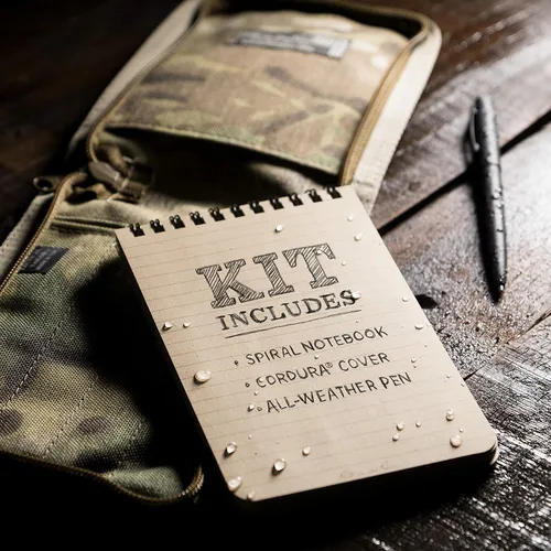 Miniatura 6 de Rite in the Rain Kit de cuaderno de espiral superior resistente a la intemperie de 4 x 6 pulgadas: cubierta de tela CORDURA MultiCam, cuaderno de 4